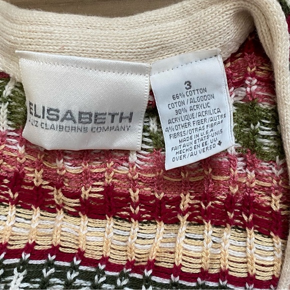 Elisabeth Liz Claiborne Women's Sweater Vintage Fair Isle Grandma Size 3x - Picture 3 of 6